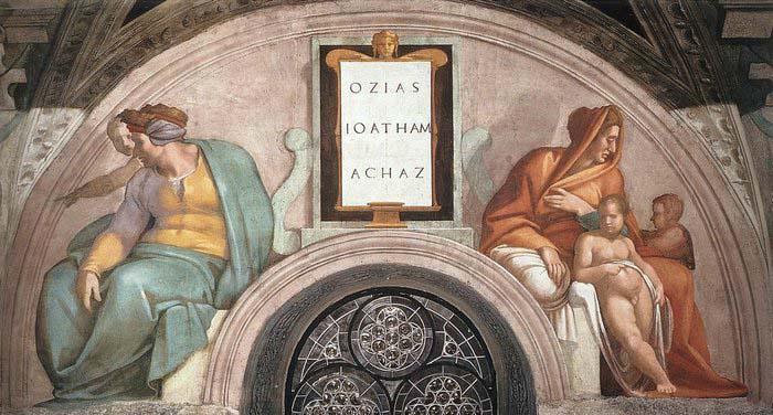 Michelangelo Buonarroti Uzziah - Jotham - Ahaz